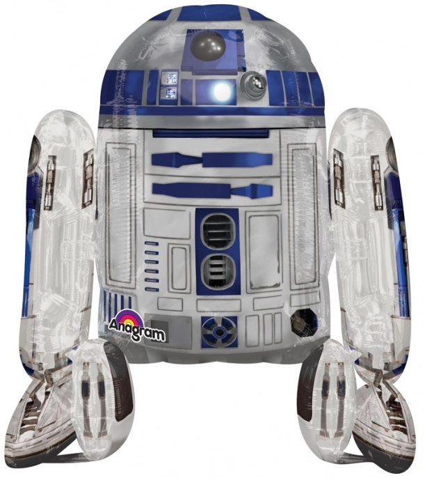 Шар фольгированный ходячий «Звездные войны R2D2»