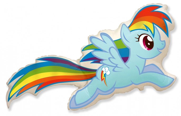 Шар Фигура My Little Pony Лошадка Радуга 109 см