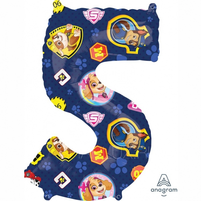 Шар Цифра 5, Щенячий Патруль