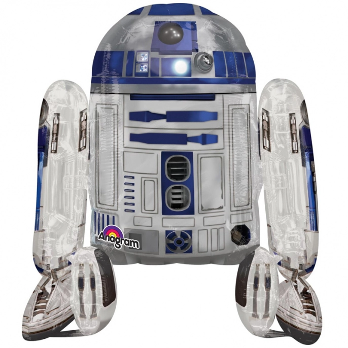 Шар фольгированный ходячий «Звездные войны R2D2»
