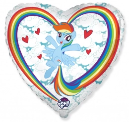 Воздушный шар сердце, My Little Pony белый
