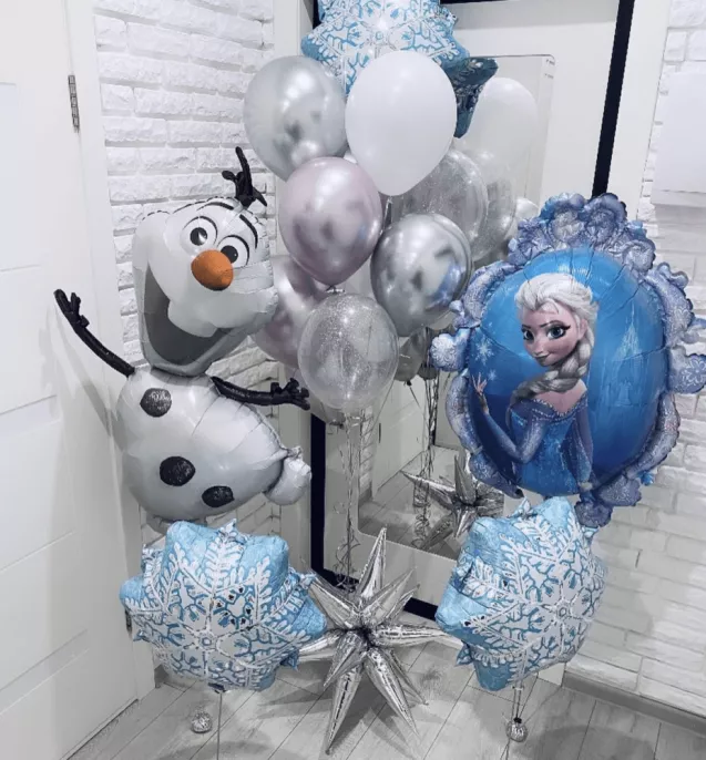 Композиция из гелиевых шаров Холодное сердце