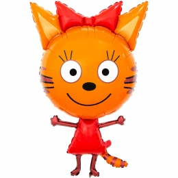 Воздушный шар фигура Три Кота, Карамелька, оранжевый