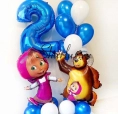 Шары на 2 года мальчику, Маша и медведь