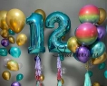 Сет разноцветных шаров на 12 лет