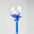 Прозрачный шар Bubble с синими перьями