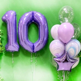 Шарики на день рождения девочке 10 лет, Фиолетовый агат