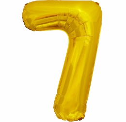 Шар цифра 7 золотая
